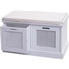 Mendler Panca panchina da Interni con Cuscino 2 Box ceste contenitori HWC-J49 Legno MDF Bianco