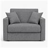 Generico Poltrona Letto Salvaspazio con Materasso 18 cm - Vari Colori e Tessuti (Grigio)