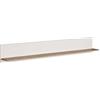 trendteam smart living - Vitoria - Mensola sospesa - Bianco opaco/rovere - Libreria per soggiorno, studio o corridoio - 170 x 25 x 18 cm (larghezza x altezza x profondità) - Mensola da parete dal