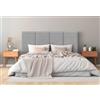 DHOME Testiera Imbottita in Tessuto Aqualine Premium Antimacchia Design Modulare Verticale Autoadesiva Testata Letto Camera da Letto Imbottita (Grigio, 160cm, Altezza 135 cm, x4)