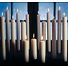 Candelotto 300/20 mm 12 Pezzi candele liturgiche, Cero in 10% cera d'api