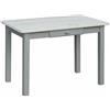 k koma Tavolo da pranzo grigio con cassetto in legno di pino massello non trattato (60 x 100 cm) - Nuovo dal produttore