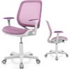 GYMAX Sedia da Scrivania per Bambini 4-15 Anni, Sedia da Cameretta Ergonomica, Altezza Regolabile, Girevole a 360°, 57 x 57 x 80-92 cm (Viola)
