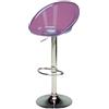 GRANDSOLEIL GRAND SOLEIL Grandsoleil Upon Sphere - Sgabello da bar regolabile a gas, 49,5 x 43,5 x 106 cm, colore: Viola Malva