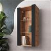 Komodee Tivoli Vertical 100 Vetrina Sospesa Rovere/Nero 50x100x29 cm