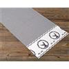 matches21 HOME & HOBBY Runner da tavola RESI a quadretti con stampa cervo grigio - grande tessuto tovaglia in stile rustico 48 x 100 cm tavolo rettangolare - Nastro lavabile in 100% cotone, decorazione moderna tavolo da