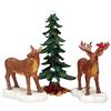 Lemax Christmas - - Set di 3 statuine decorative, motivo Mr and Mrs Moose, rif. 32725