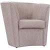 Liberoshopping Poltrona in tessuto antimacchia rivestimento water repellent - struttura in legno - già assemblata - comoda e elegante - per camera da letto,soggiorno,ufficio, stile moderno (Tortora)
