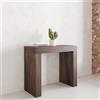 VE.CA.s.r.l. VE.CA-ITALY TAVOLO CONSOLLE KILIKA ALLUNGABILE FINO A 3 MT CUCINA, IN DIVERSE COLORAZIONI, ARREDO CUCINA, ARREDO CASA (Noce)