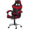 AND HOME Sedia Gaming Ergonomica Reclinabile - In Ferro Cromato, Seduta Con Imbottitura EXTRA, Effetto Pelle, Altezza Regolabile, Cuscini Lombare e Cervicale Rimovibili, Ruote "soft floor"Antigraffio, (Rosso)