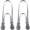 Generico 2 Pezzi Multifunzione Tracolla Manici per obag Ragazza Donna Mano Spallacci Lunghi Corti Cinture Borse Accessori (Grigio Scuro(Smooth Surface)