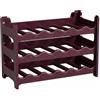 CookandSupply x TheWV Cantinetta Vino in Plastica Modulare Impilabile, Portabottiglie Effetto Pelle Martellata, 6 Bottiglie per Modulo, Scaffale Portavino Salvaspazio - Rosso Burgundy, 18
