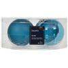 Kaemingk Palline di Natale in vetro 8 cm 4 pezzi - opaco e lucido trasparente - Grandi palline per albero di Natale per Natale - Decorazioni per albero di Natale e addobbi natalizi - Blu folkloristico
