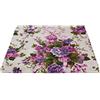 SaRani Tessuto al Taglio 280x280 Misto Cotone Tappezzeria Fantasia Fiori Viola