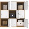 MECOLOR6,9porta piccola dimensione in metallo Cabinet,Home Storage Cabinet Manager,camera da letto,aula egabinetto della scuola per bambini bambini blu marrone e bianco armadio di stoccaggio di colore