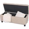 Mendler Panca contenitore elegante Kriens tessuto 114x45x45cm - beige