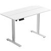 GIANTEX Scrivania da seduta in piedi elettrica, scrivania da gioco regolabile in altezza con 3 preset di memoria, protezione anti-collisione, gancio per cuffie, carico 91 kg, 120 x 60 cm (bianco)
