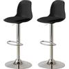 XUEGW Set moderno di sgabelli da bar (2 pezzi), sgabelli girelli regolabili in altezza con schienale e poggiapiedi, per isole cucina e home bar