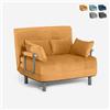 Produce Shop Poltrona Letto Pieghevole salvaspazio in Velluto Deborah Twin Lux - Beige