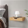 [en.casa] Mensola con Cassetto Consolle da Parete Mensola da Muro Comodino Sospeso con Cassetto Integrato 40 x 24 x 8 cm bambù Naturale