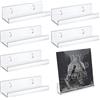 Fravsiu Espositore per dischi in vinile, mensola in acrilico trasparente, espositore per dischi in vinile, cornice per dischi in vinile, organizer per mensola per bagno, camera da letto, soggiorno,