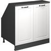 Vicco Mobile cucina sottotetto R-Line, Bianco rustico, 80 cm con 2 porte, carcassa 60 cm profondità, per la libera combinazione all'interno di sistemi cucina modulari