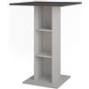 Vicco Tavolo da bar Repose, Antracite/bianco, 75 x 75 cm, per l'utilizzo come tavolo alto con ripiani regolabili in altezza