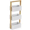 VERSA Mensola da Bagno Country Style, Misure (H x L x L) 66 x 18,5 x 25 cm, Bianco