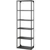ProTuning ENHET - Struttura alta, 5 ripiani, struttura in acciaio, montaggio a parete, soluzione di stoccaggio, scaffale aperto, facile da montare, 60 x 30 x 180 cm, antracite