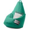 Avalon - Puff Poltrona Sacco Pera Deluxe Grande Sfoderabile, Pouf Sacco di Qualità Sartoriale, Bean Bag per Sedersi Ergonomico, Tessuto Antistrappo Impermeabile, Made in Italy(70x130cm-Verde smeraldo)