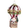 Goodwill Decoro Natalizio, addobbo per Albero, Babbo Natale in Vetro Glitterato su Mongolfiera 16 cm