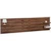 DHOME Testiera con Mensole in Legno Riciclato DM da Appendere alla Parete Stile Pallet Letto Vintage Nordico Supporti Inclusi (Pallet Orizzontale, Noce di Legno, 270cm)