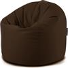 extroitaly Pouf Sacco XXL (Marrone) Poltrona in Ecopelle Idrorepellente di Alta Qualita' diametro cm.95 schienale cm.h.130 Riempimento Incluso Cuciture Ribattute Cerniera sul Fondo