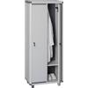 VIRSUS Mobile Spogliatoio a 2 ANTE in PVC di colore Grigio, Misura 72x39x175 cm, Armadietto con serratura a chiave, ganci appendiabiti, piedini antiscivolo, Made in Italy -1912
