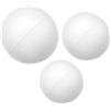 WEKAMOS 3 Pezzi Palline Schiuma Vuote 20 Cm 25 Cm 30 Cm Sfere Bianche Lisce per Fai da Te Decorazioni per Feste Matrimoni Progetti Scolastici Casa Natale
