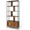 Vicco Divisorio per ambienti Fyrk, Rovere rustico, 80 x 180 cm con 2 porte, per una suddivisione flessibile degli spazi e utilizzabile come scaffale aperto