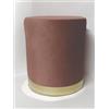 Generico Pouf in Velluto Cilindro, Puffo per Sedersi Moderno, Sgabello Poggiapiedi diametro 37 altezza 42 cm. (rosa)