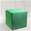 AM DESIGN Pouf, POUFF, Puff, PUF, CUBO, Microfibra, sfoderabile, poggiapiedi, Seduta, Design, Made in Italy (Verde)