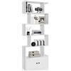GIANTEX Scaffale a 6 Ripiani con cassetto, Libreria Autoportante, Scaffale da Terra, Design Moderno, 70 x 23 x 183 cm, Bianco/Marrone/Nero (Bianco)