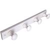 POMOLINE Appendiabiti da Parete 4 Posti Legno Pino decapé Bianco 485 X 50 X 72 MM