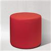 AM DESIGN Pouf POUFF Puff PUF Tondo Arredamento Eco-Pelle POGGIAPIEDI Design Made in Italy (Rosso)