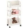 DAWCBVJQ Carrello da cucina, carrello da cucina a 3 livelli, 29,5 x 19,5 x 67 cm, carrello per il bagno, Utilitys Cart with Wheels, Bathroom Utility Cart, organizer per carrello da bagno