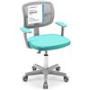 COSTWAY Sedia per Scrivania per Bambini, Sedia per Computer con Altezza Regolabile, Ruote, Sedile Girevole a Rete, Mobile Ergonomica per Bambini 3-10 Anni (Menta verde)