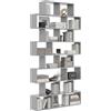 KUBUTKU Grande scaffale da parete Libreria con 16 scomparti 240,2 x 123,6 x 18 cm (Grigio)
