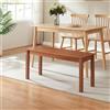 [en.casa] Panca da Pranzo in Legno di Pino per Interni Seduta Sgabello da Tavolo Cucina Ingresso Soggiorno 100 x 35 x 45 cm - Effetto Noce