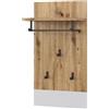 Vicco Appendiabiti da parete Selena, Bianco/Artisan, 44 x 83 cm | per montaggio a parete con tre ganci robusti per abiti