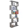 RICOO Libreria scaffale 192 x 70 x 25 cm WM070-PL Scaffalatura con 6 ripiani Grigio