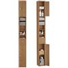 SoBuy Mobile Bagno Alto e Stretto, Mobiletto Bagno Salvaspazio Mobiletto a Colonna da Terra con Ripiani Regolabili e Cassetto Armadietto per WC e Lavanderia 20×20×180 cm Color Noce BZR34-II-PF