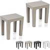Inbagno Sgabello Bagno Doccia Multiuso Lello Alta Resistenza, 38x29x41 cm Effetto Legno, Portata 150 kg (2, Tortora)