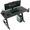 SENSE7 Scrivania Nomad Classic, tavolo gaming 120x60 con gancio per cuffie, porta bevande, supporto controller e superficie in fibra di carbonio, Ergonomico e ideale per il gaming